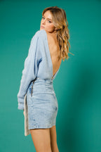 Mini Jupe Denim Mouton Blue Washed