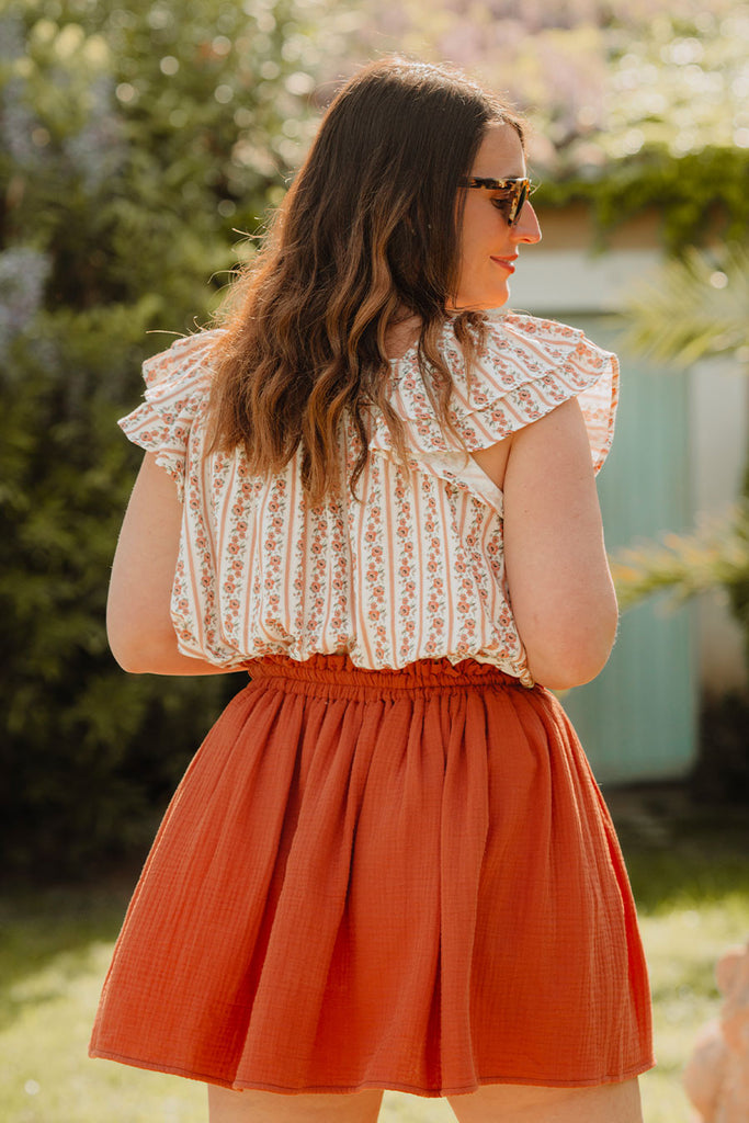 Jupe Eloise Argile Coton