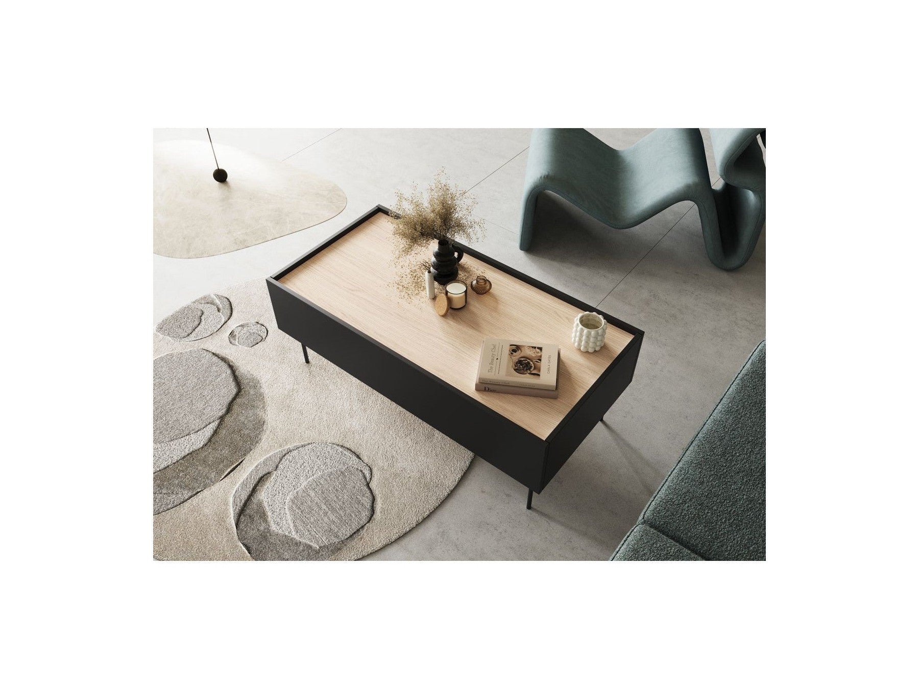 Atlas - Table Basse Avec 2 Tiroirs