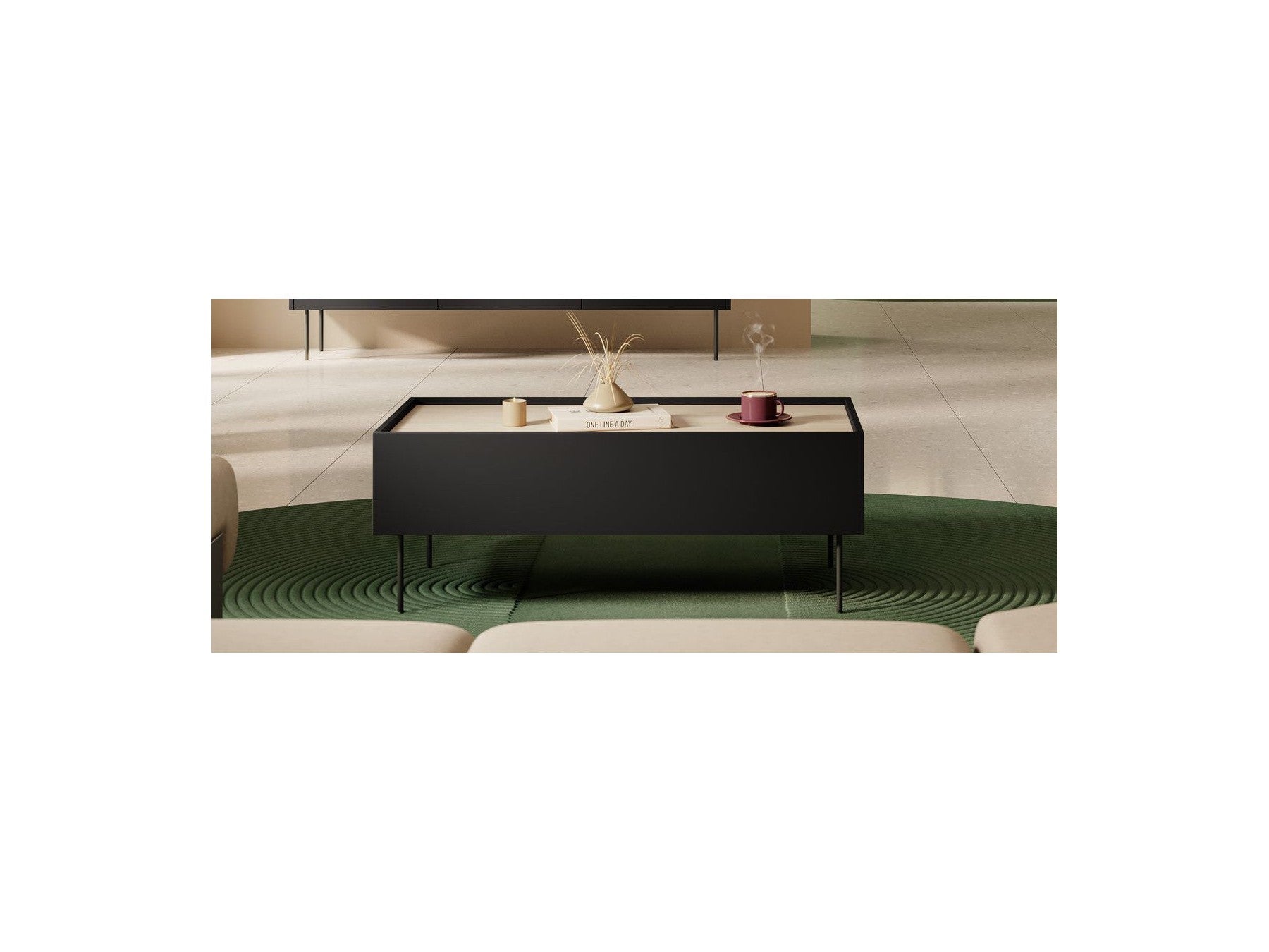 Atlas - Table Basse Avec 2 Tiroirs