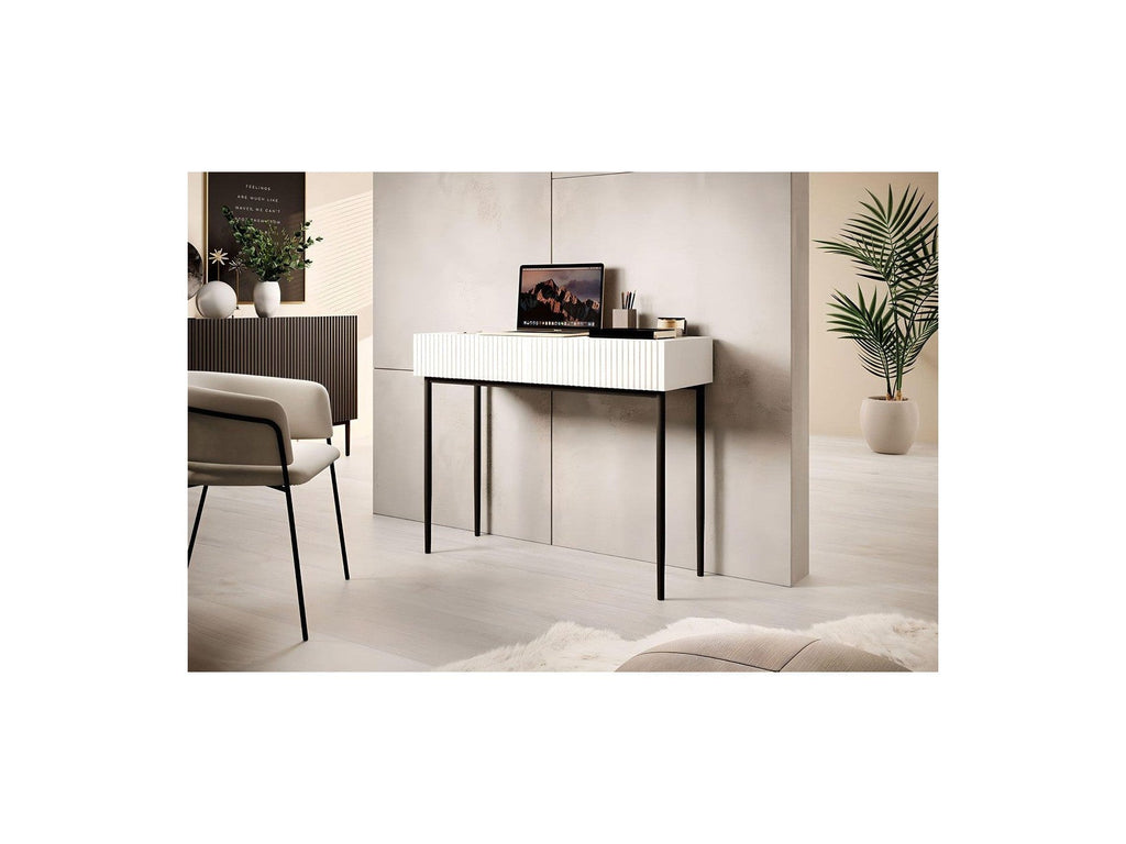 Kasha - Console 2 Tiroirs - Pieds Noirs