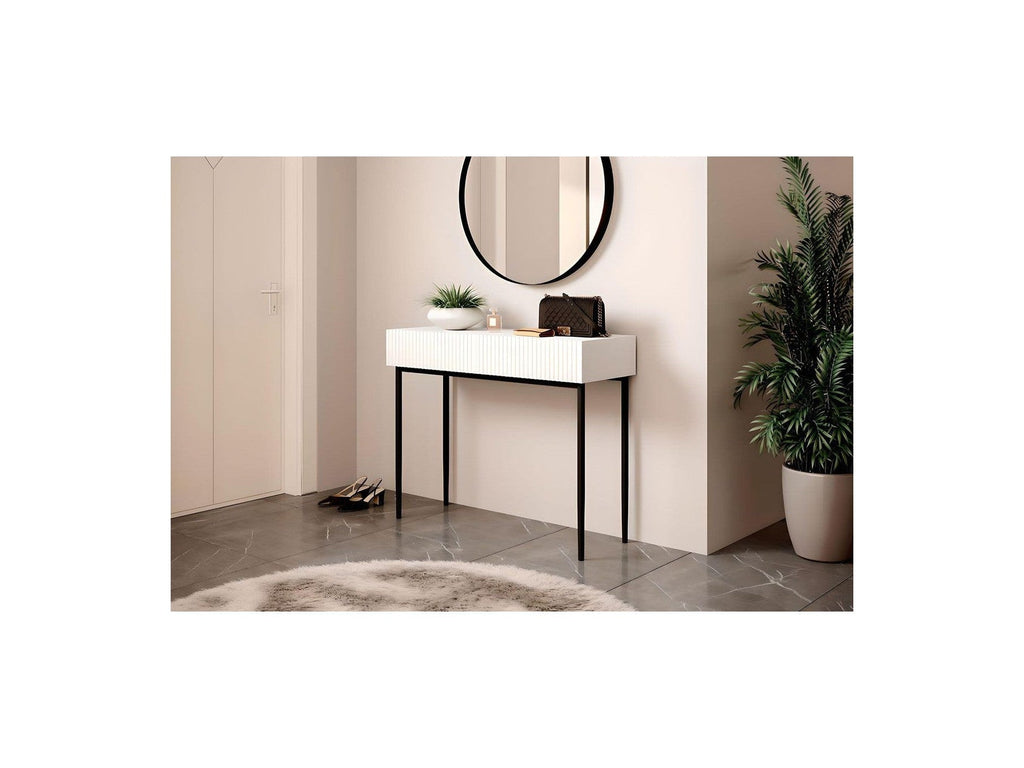 Kasha - Console 2 Tiroirs - Pieds Noirs