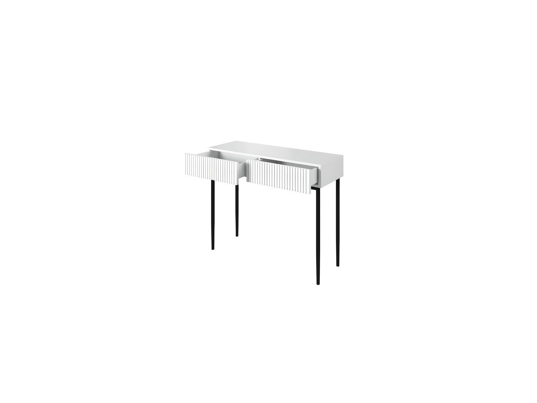 Kasha - Console 2 Tiroirs - Pieds Noirs