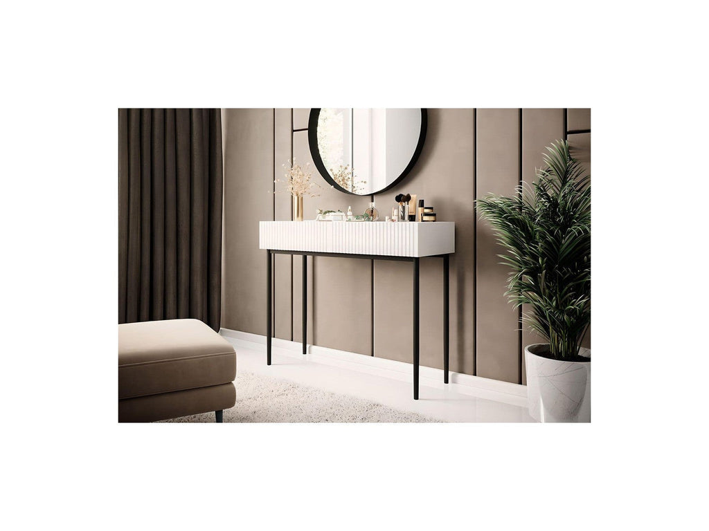 Kasha - Console 2 Tiroirs - Pieds Noirs