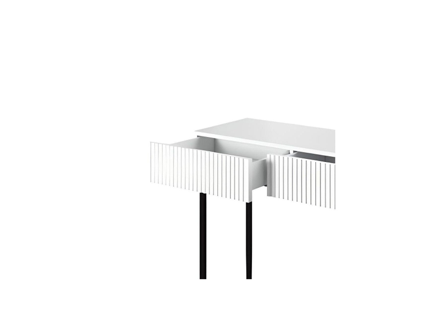 Kasha - Console 2 Tiroirs - Pieds Noirs