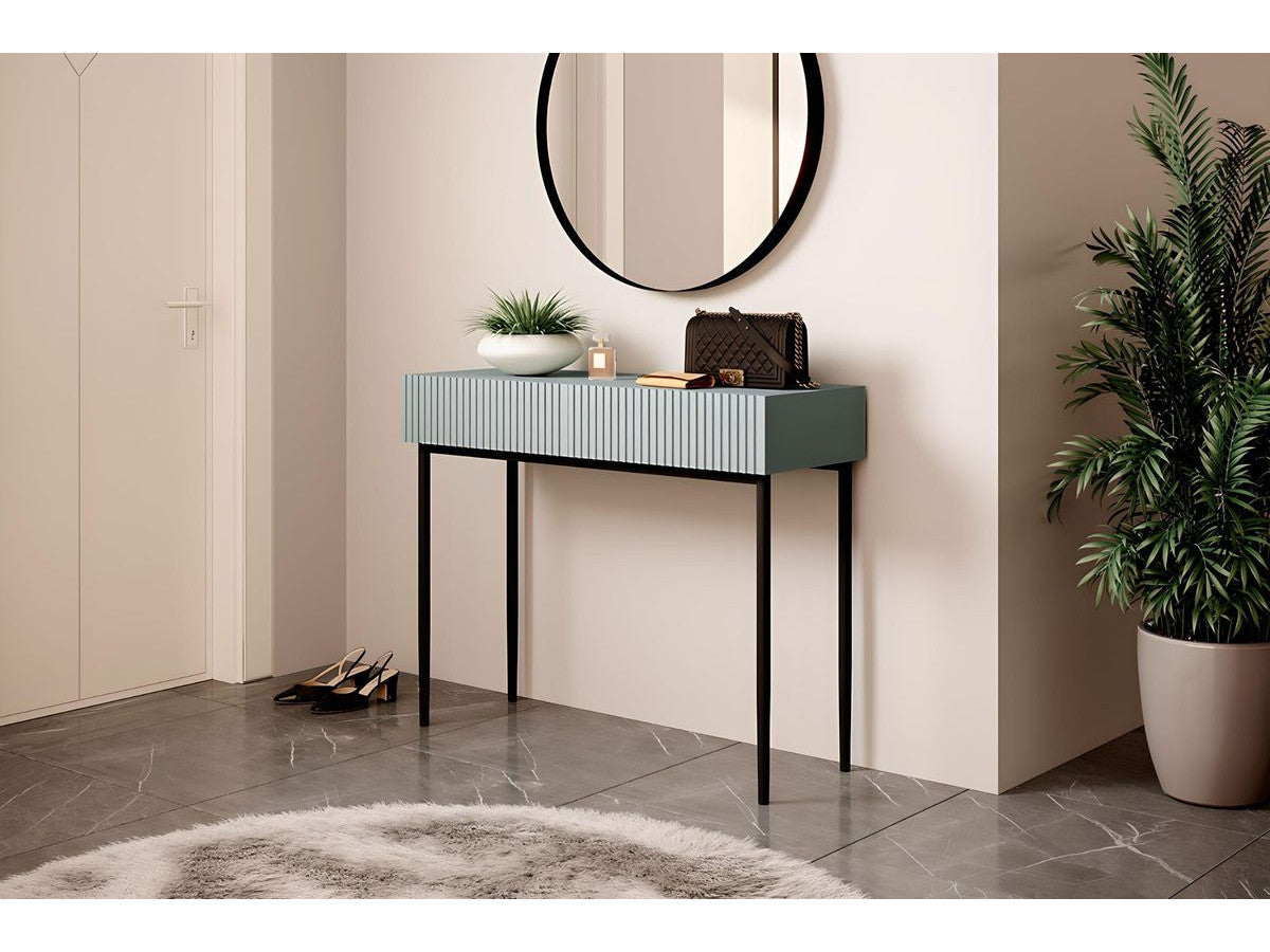 Kasha - Console 2 Tiroirs - Pieds Noirs