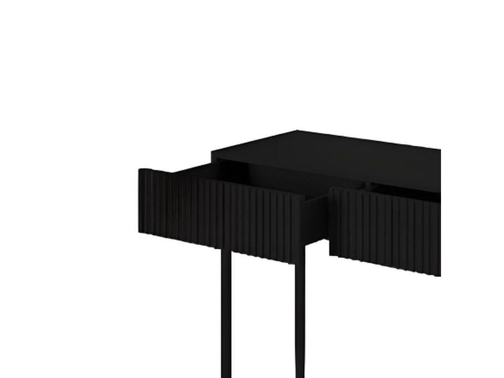 Kasha - Console 2 Tiroirs - Pieds Noirs