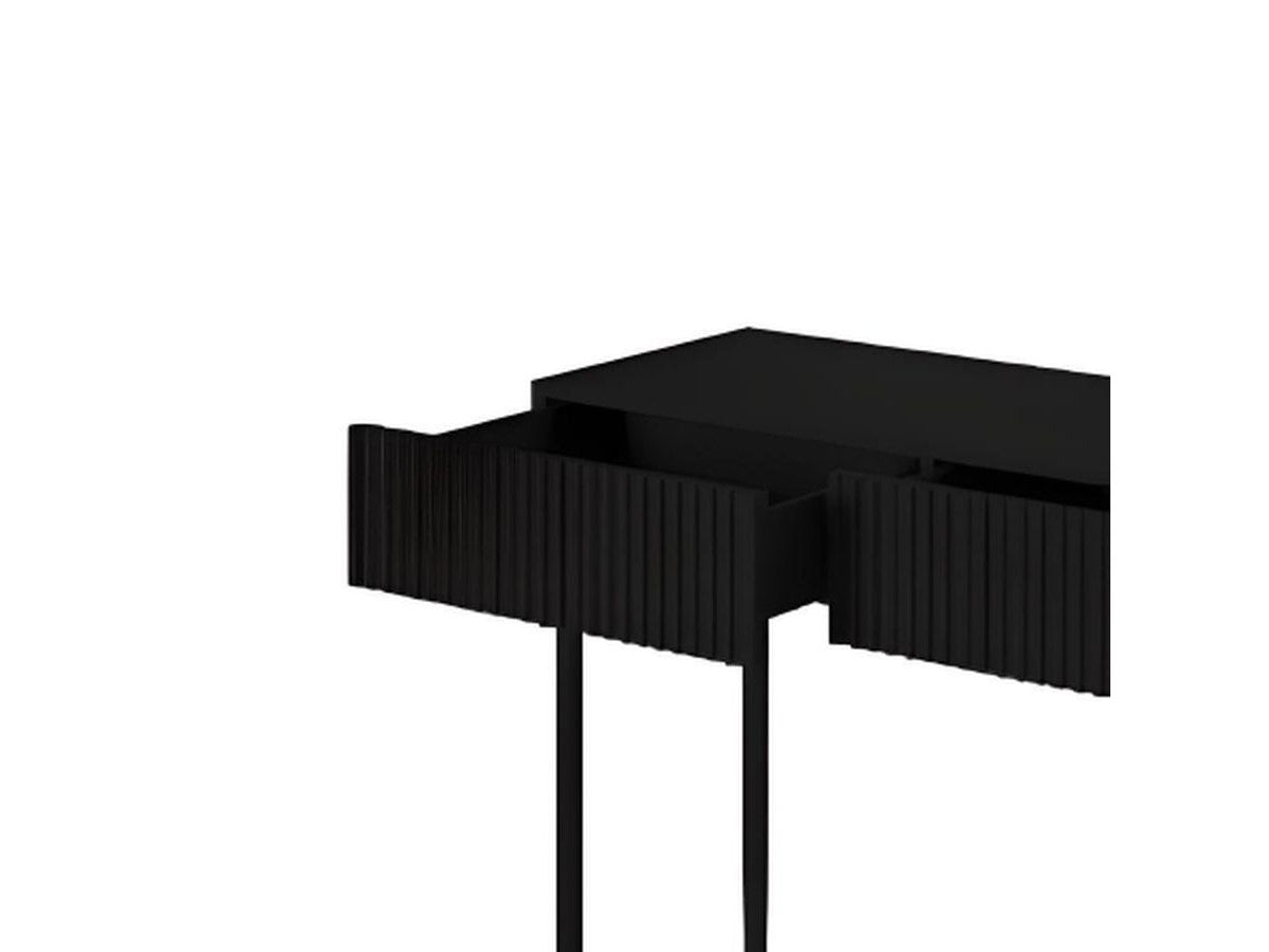 Kasha - Console 2 Tiroirs - Pieds Noirs