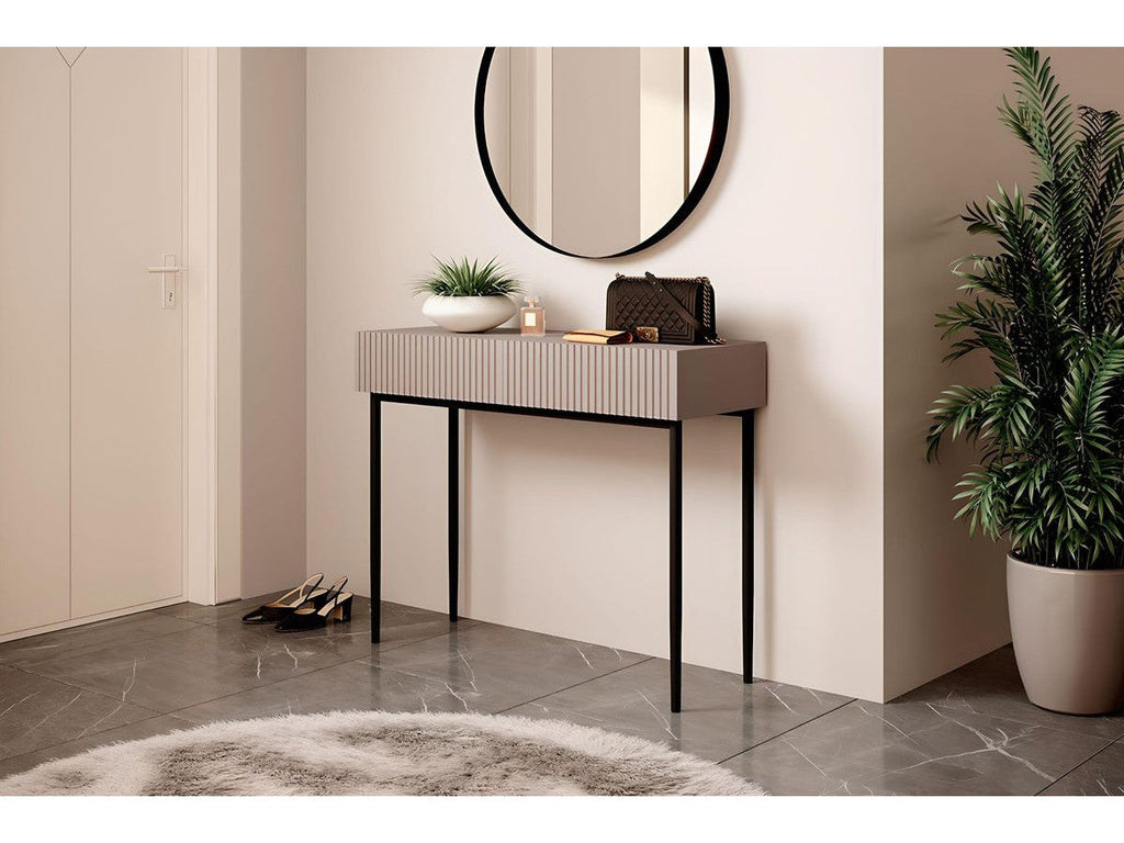 Kasha - Console 2 Tiroirs - Pieds Noirs