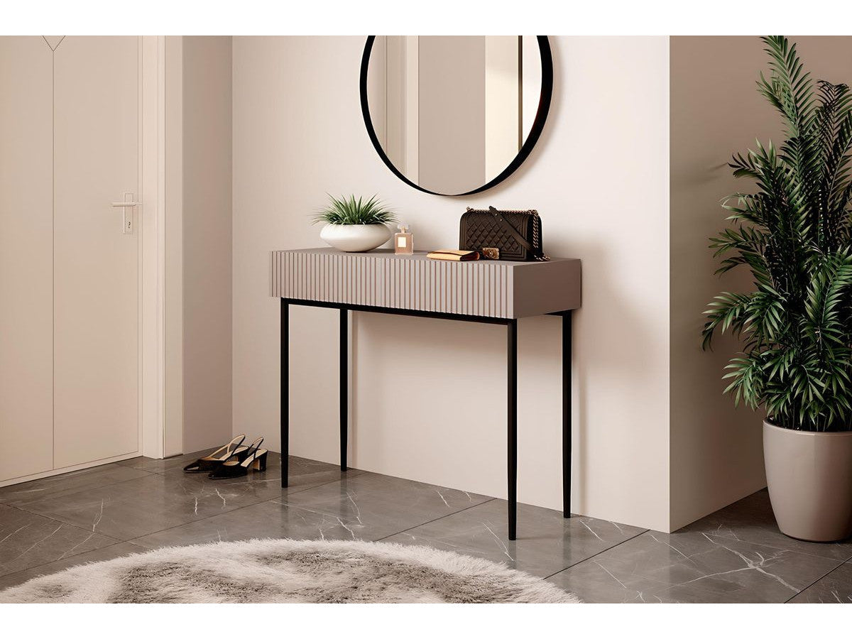 Kasha - Console 2 Tiroirs - Pieds Noirs