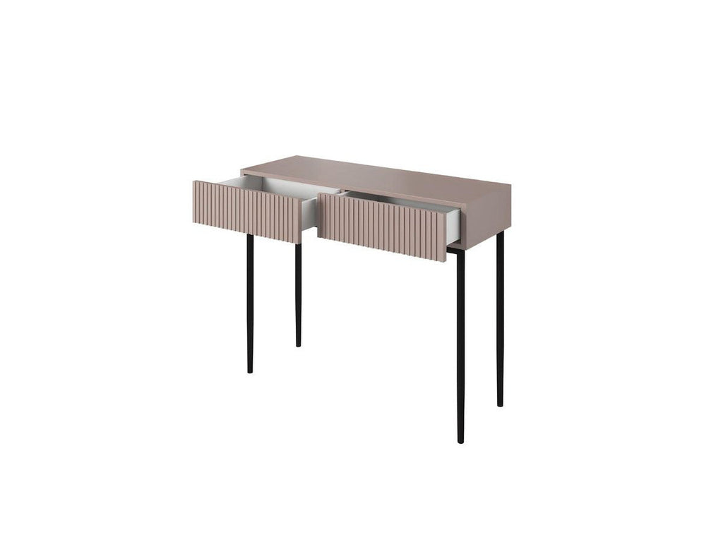 Kasha - Console 2 Tiroirs - Pieds Noirs