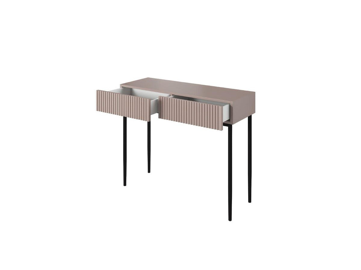 Kasha - Console 2 Tiroirs - Pieds Noirs