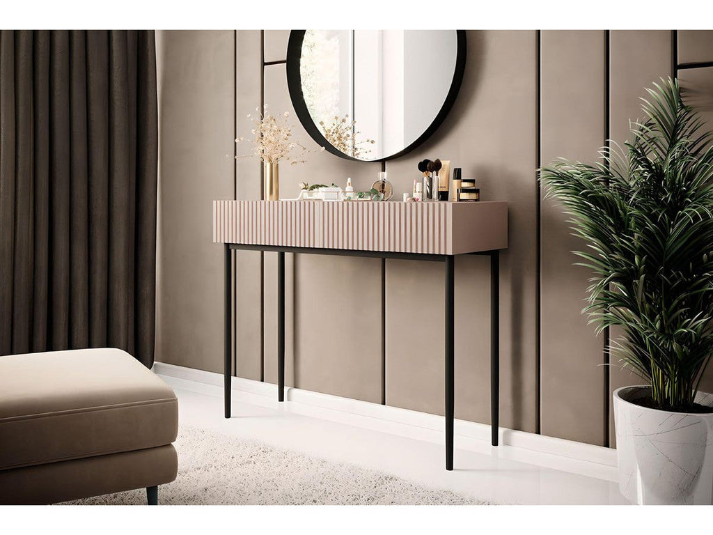 Kasha - Console 2 Tiroirs - Pieds Noirs