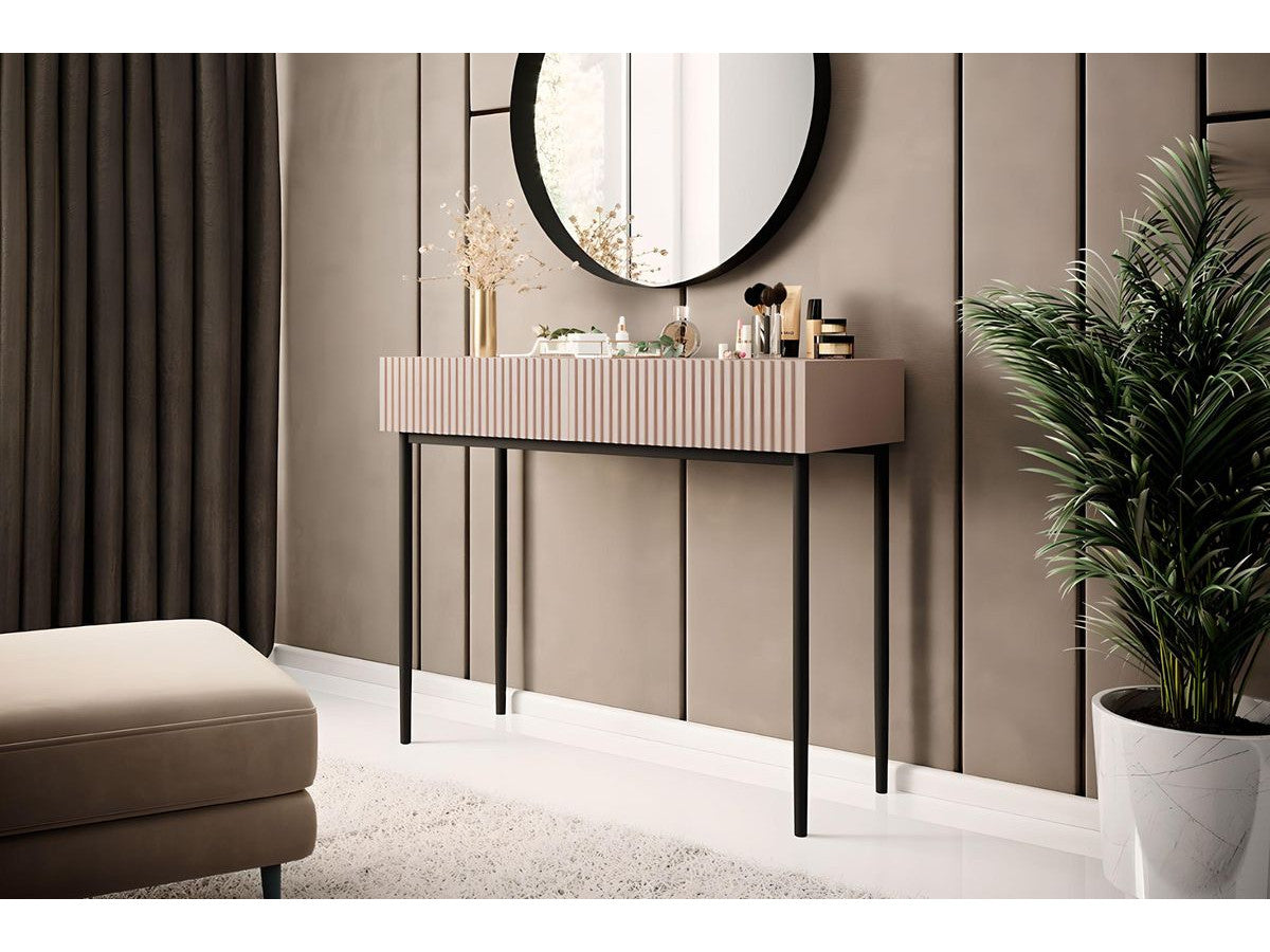 Kasha - Console 2 Tiroirs - Pieds Noirs