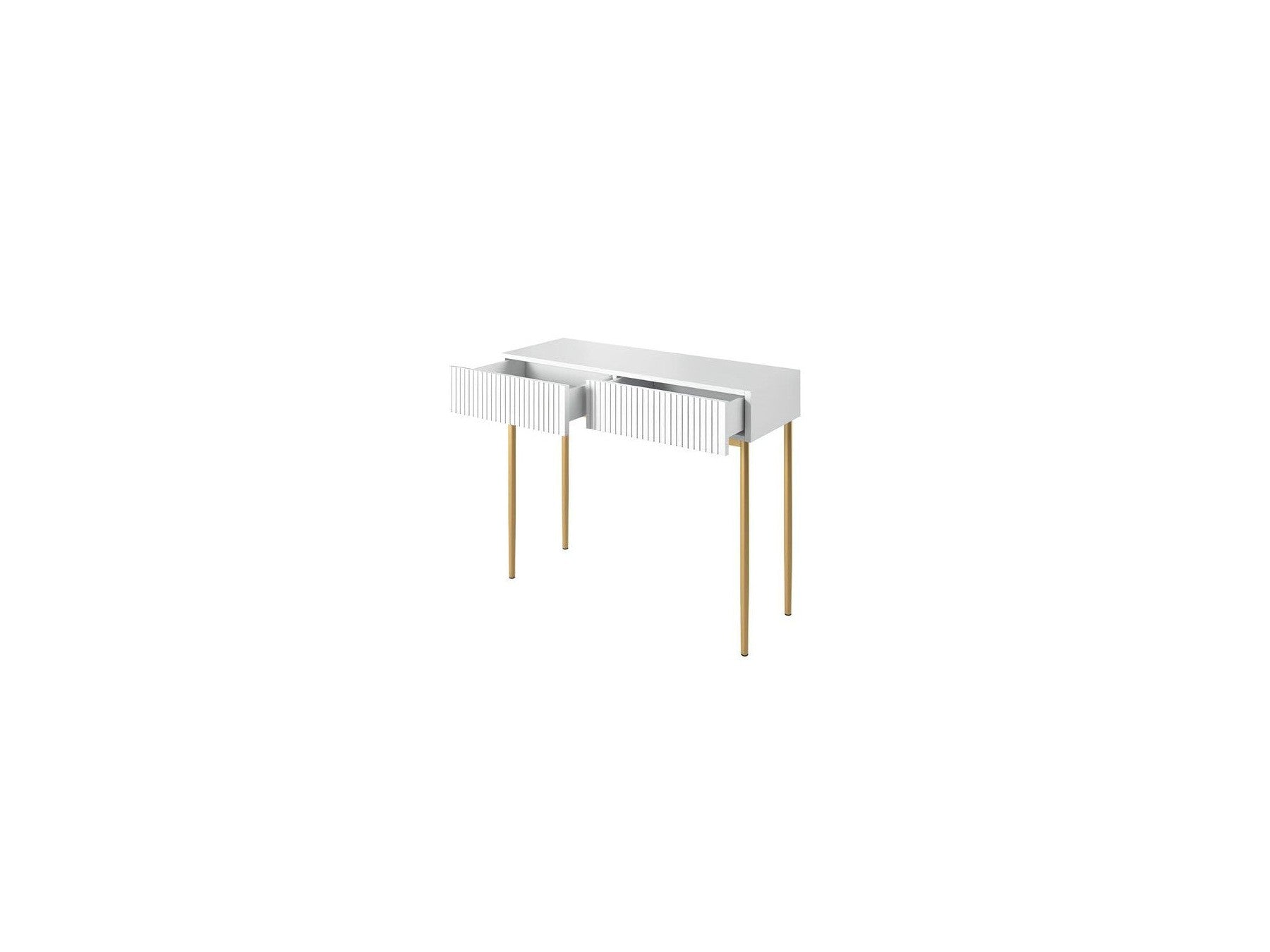 Kasha - Console 2 Tiroirs - Pieds Or