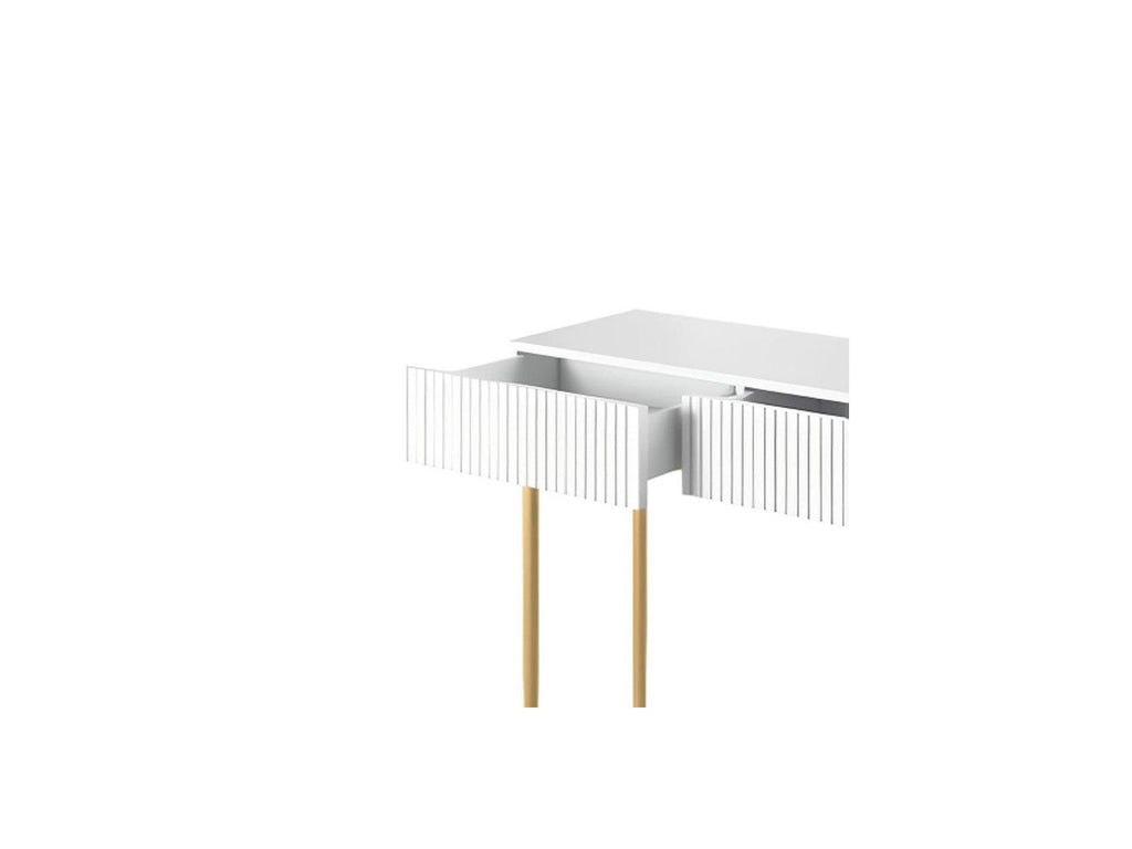 Kasha - Console 2 Tiroirs - Pieds Or