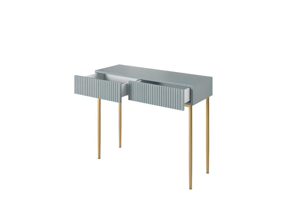 Kasha - Console 2 Tiroirs - Pieds Or