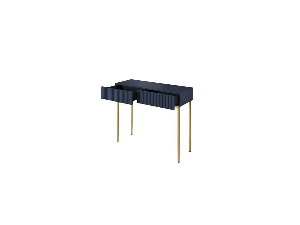 Kasha - Console 2 Tiroirs - Pieds Or