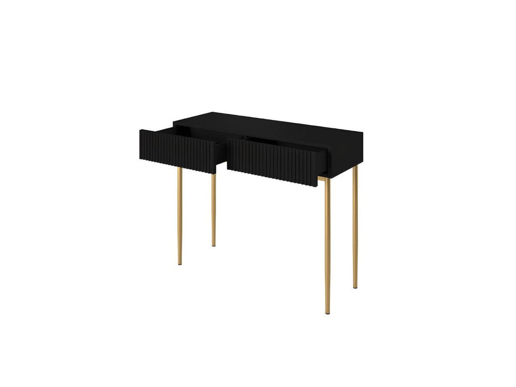 Kasha - Console 2 Tiroirs - Pieds Or