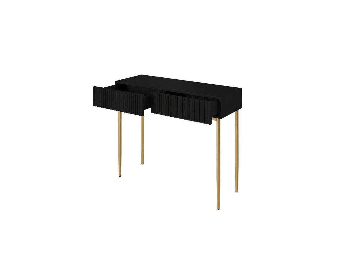 Kasha - Console 2 Tiroirs - Pieds Or