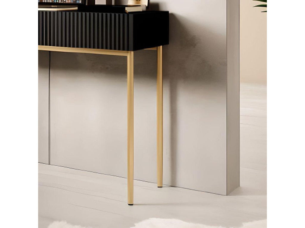 Kasha - Console 2 Tiroirs - Pieds Or