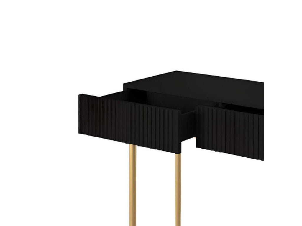 Kasha - Console 2 Tiroirs - Pieds Or