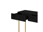 Kasha - Console 2 Tiroirs - Pieds Or