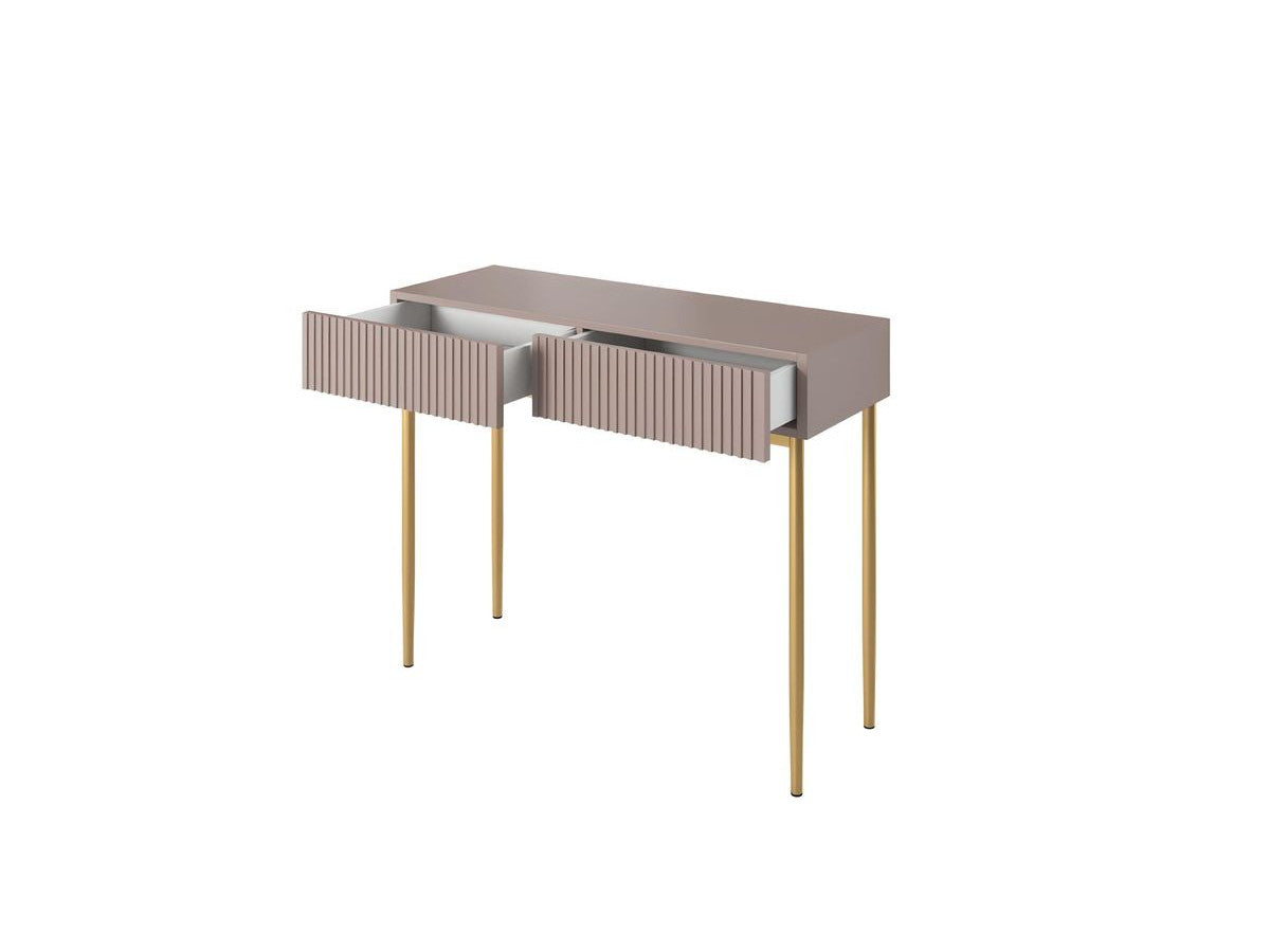 Kasha - Console 2 Tiroirs - Pieds Or