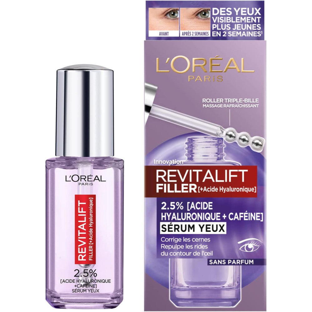 L'Oréal Paris - Revitalift Filler Sérum Yeux À L'Acide Hyaluronique & À La Caféine