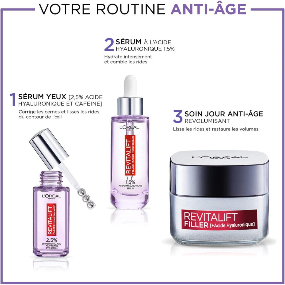 L'Oréal Paris - Revitalift Filler Sérum Yeux À L'Acide Hyaluronique & À La Caféine