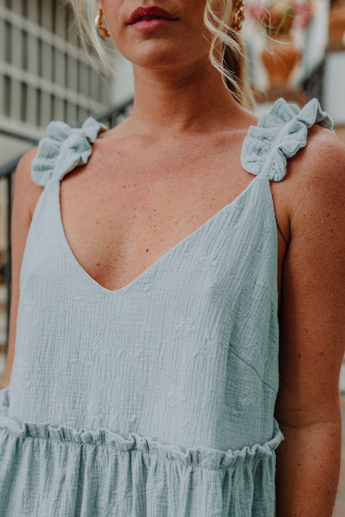 Robe Liam Menthe Brodé