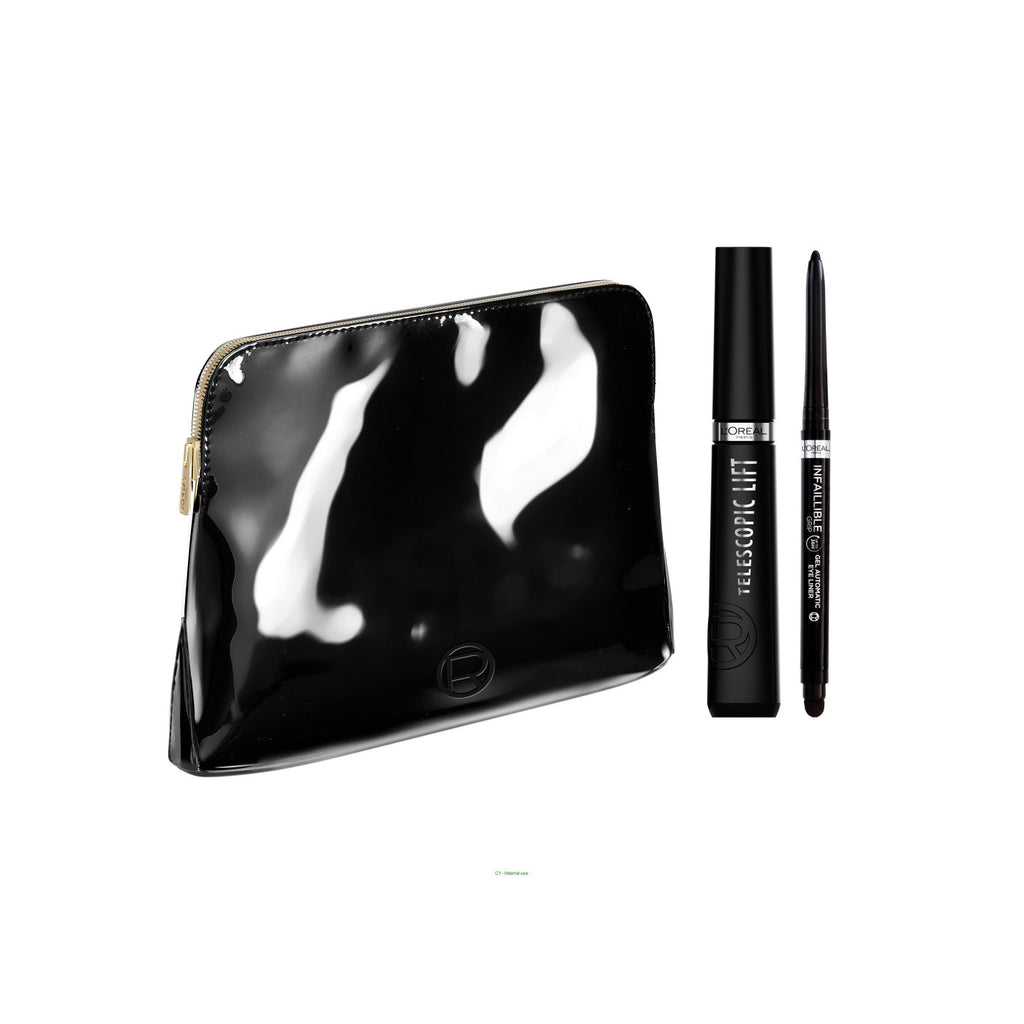 L'Oréal Paris - Trousse Duo Mascara Telescopic Lift Noir + Infaillible 36H Grip Liner