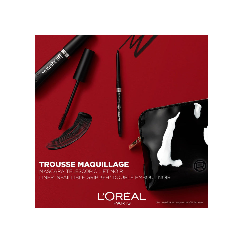 L'Oréal Paris - Trousse Duo Mascara Telescopic Lift Noir + Infaillible 36H Grip Liner