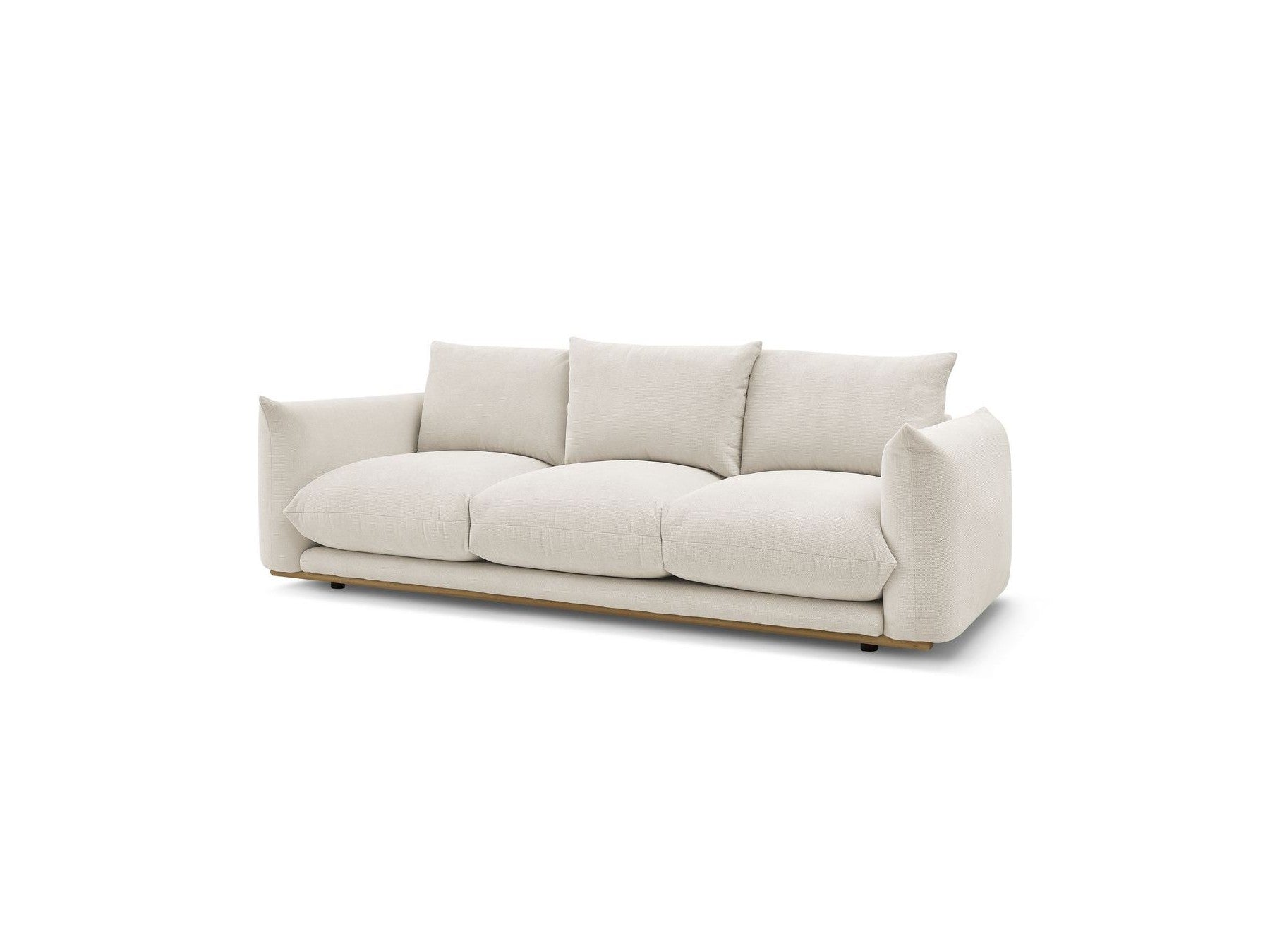 Ernest - Canapé Droit Fixe 3 Places - Tissu Lisse