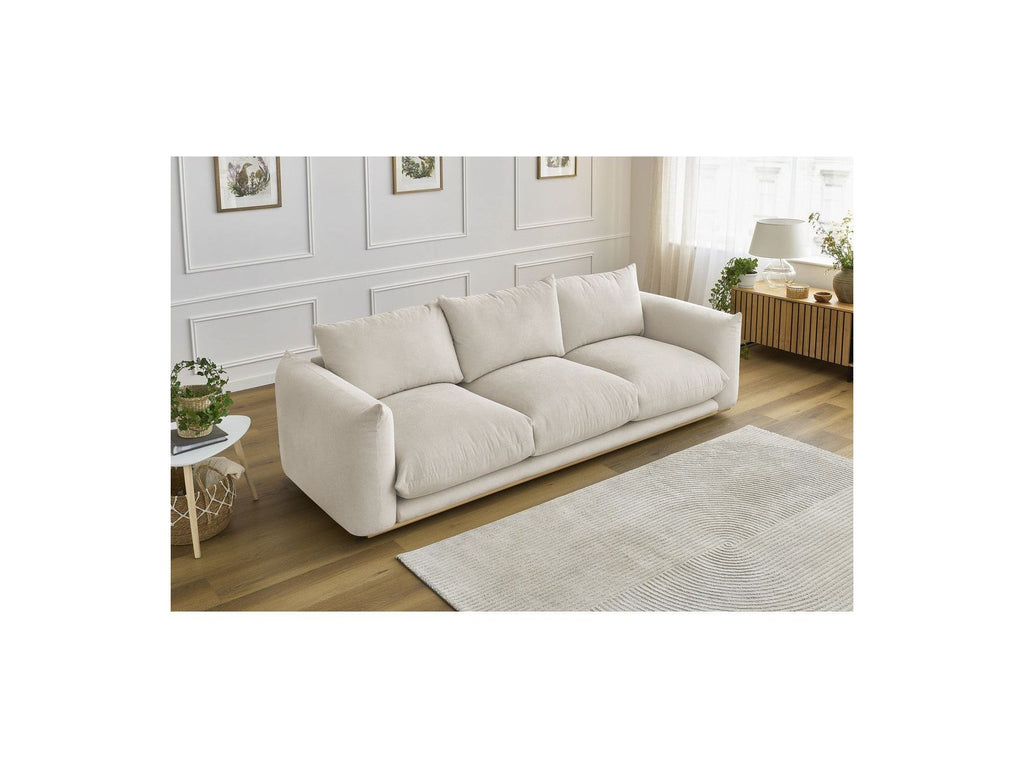 Ernest - Canapé Droit Fixe 3 Places - Tissu Lisse