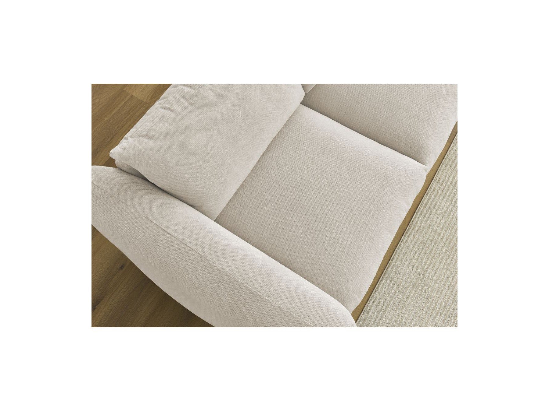 Ernest - Canapé Droit Fixe 3 Places - Tissu Lisse