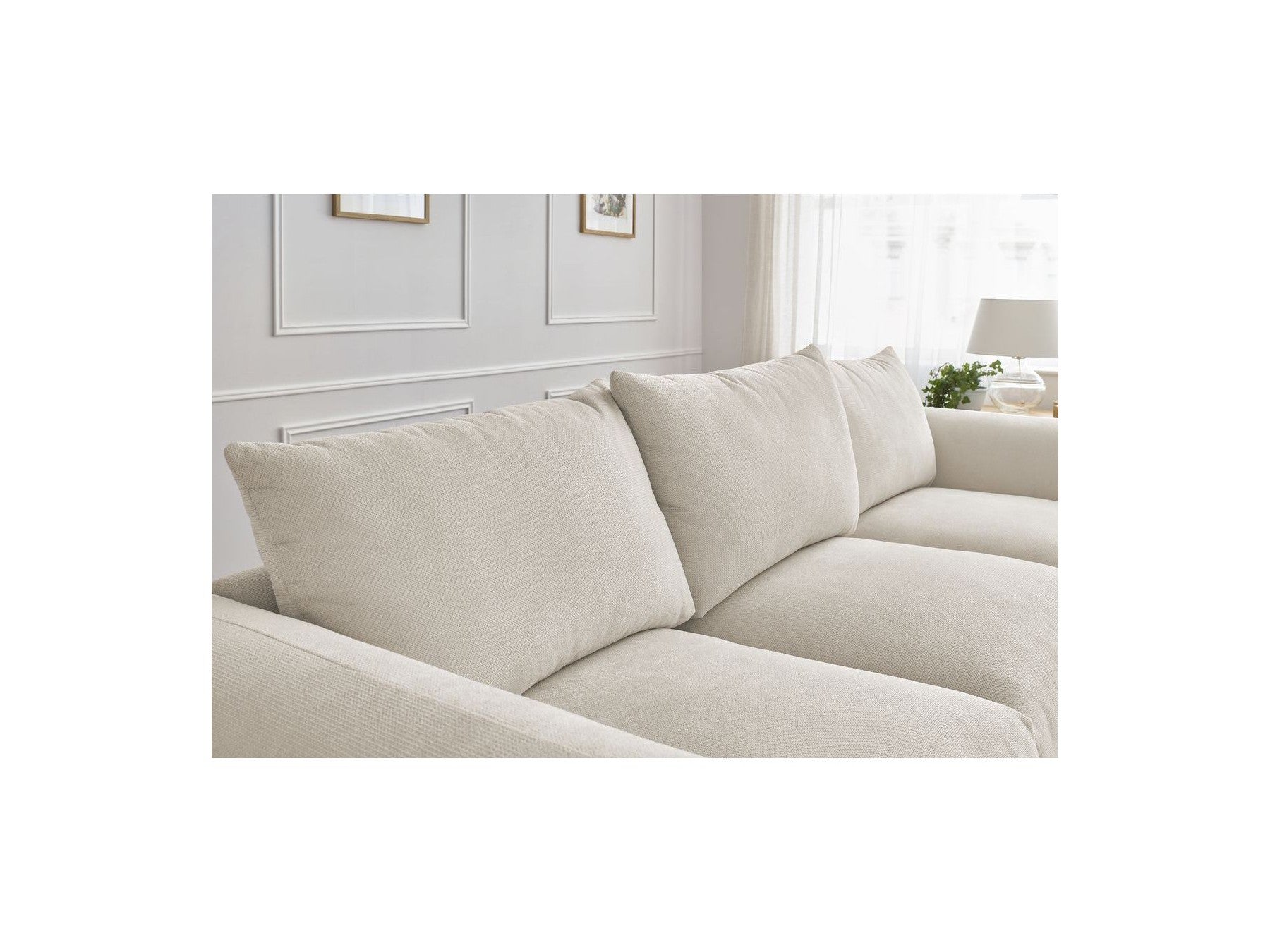 Ernest - Canapé Droit Fixe 3 Places - Tissu Lisse