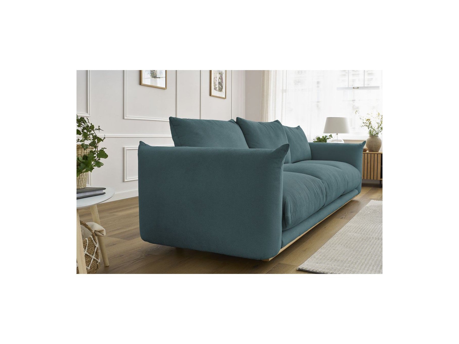 Ernest - Canapé Droit Fixe 3 Places - Tissu Lisse