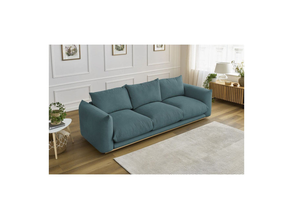 Ernest - Canapé Droit Fixe 3 Places - Tissu Lisse