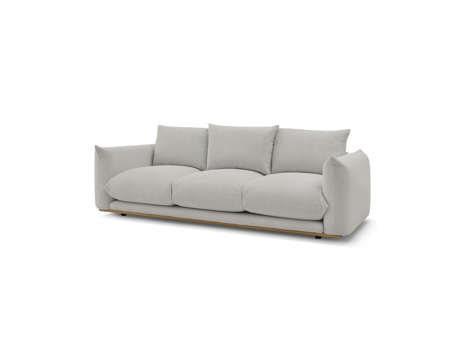Ernest - Canapé Droit Fixe 3 Places - Tissu Lisse