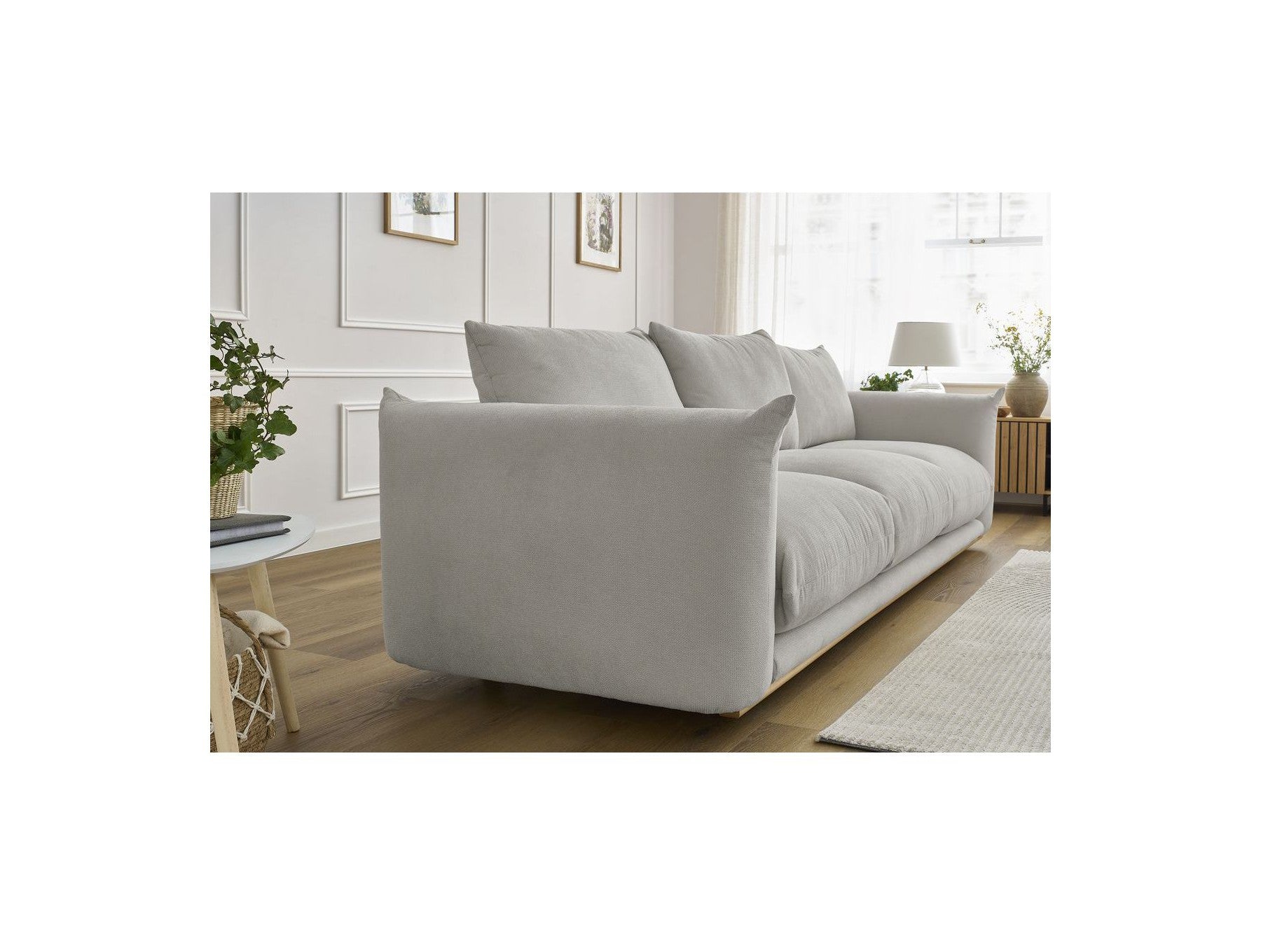 Ernest - Canapé Droit Fixe 3 Places - Tissu Lisse