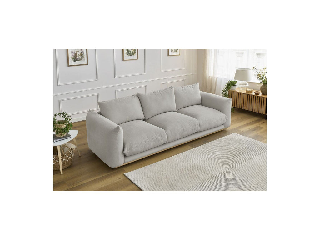 Ernest - Canapé Droit Fixe 3 Places - Tissu Lisse