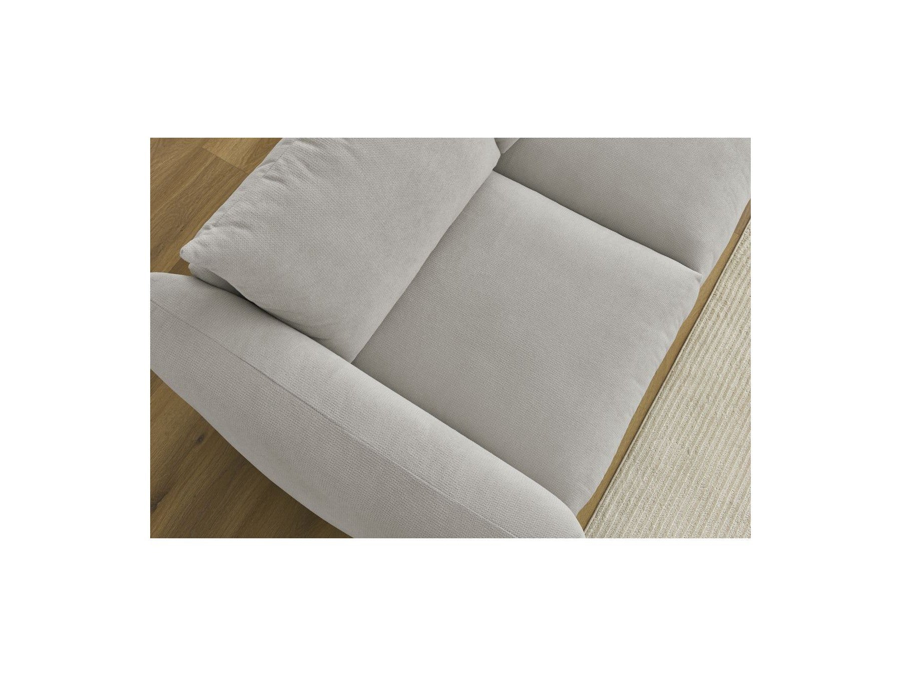 Ernest - Canapé Droit Fixe 3 Places - Tissu Lisse