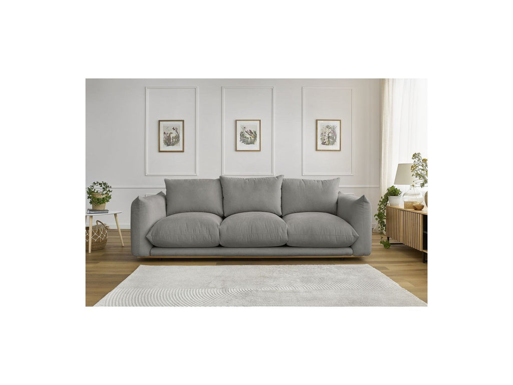 Ernest - Canapé Droit Fixe 3 Places - Tissu Lisse