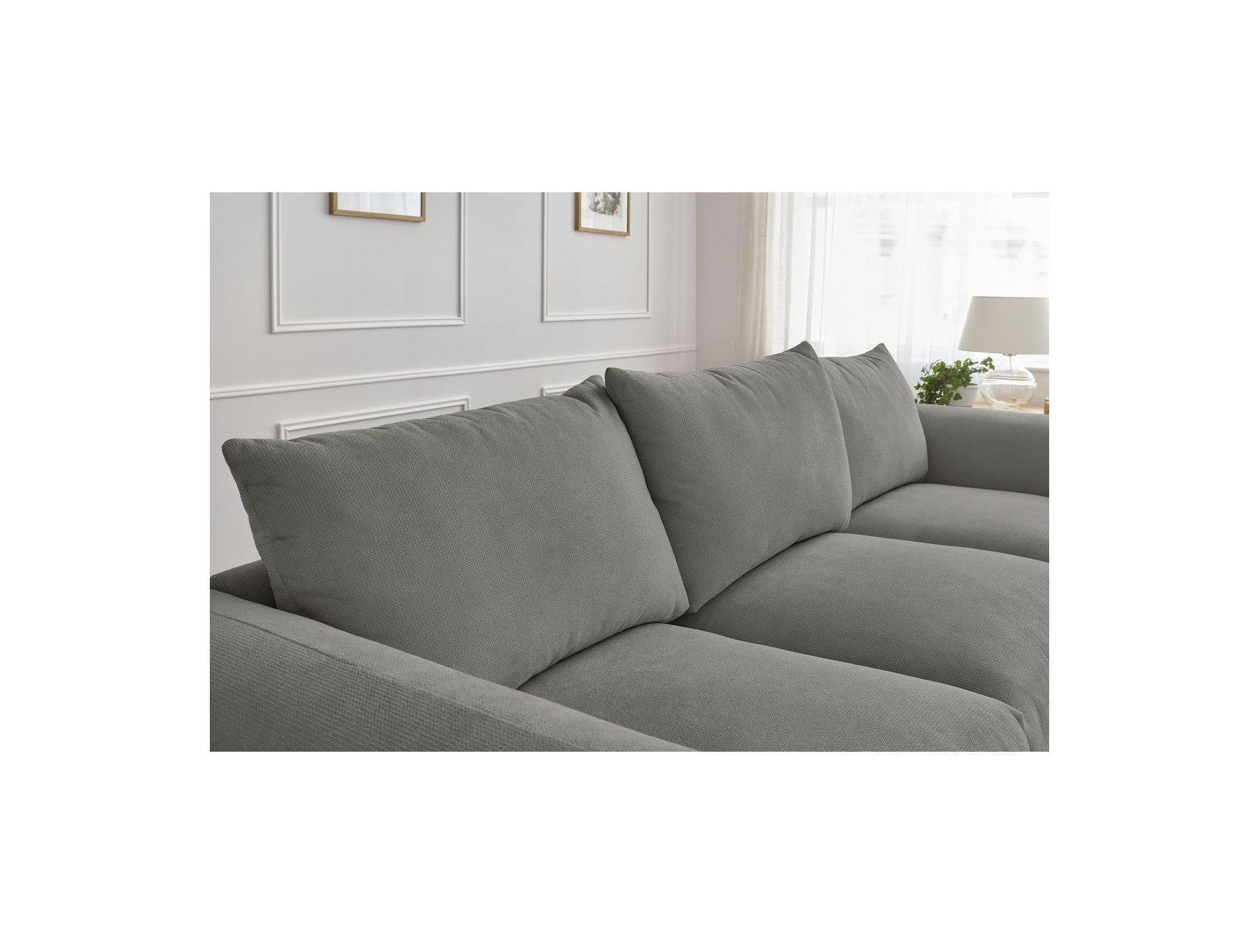 Ernest - Canapé Droit Fixe 3 Places - Tissu Lisse