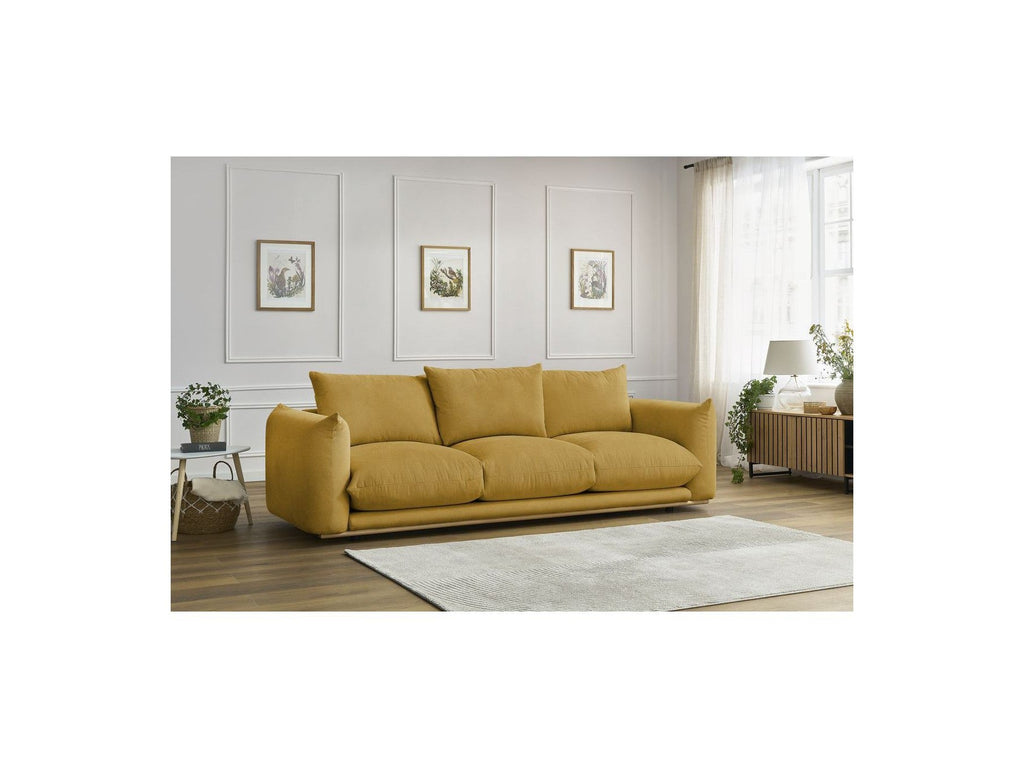 Ernest - Canapé Droit Fixe 3 Places - Tissu Lisse