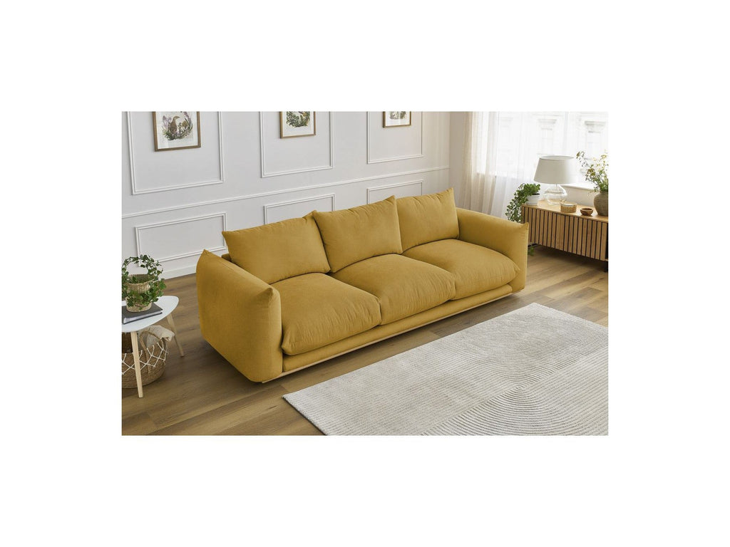 Ernest - Canapé Droit Fixe 3 Places - Tissu Lisse