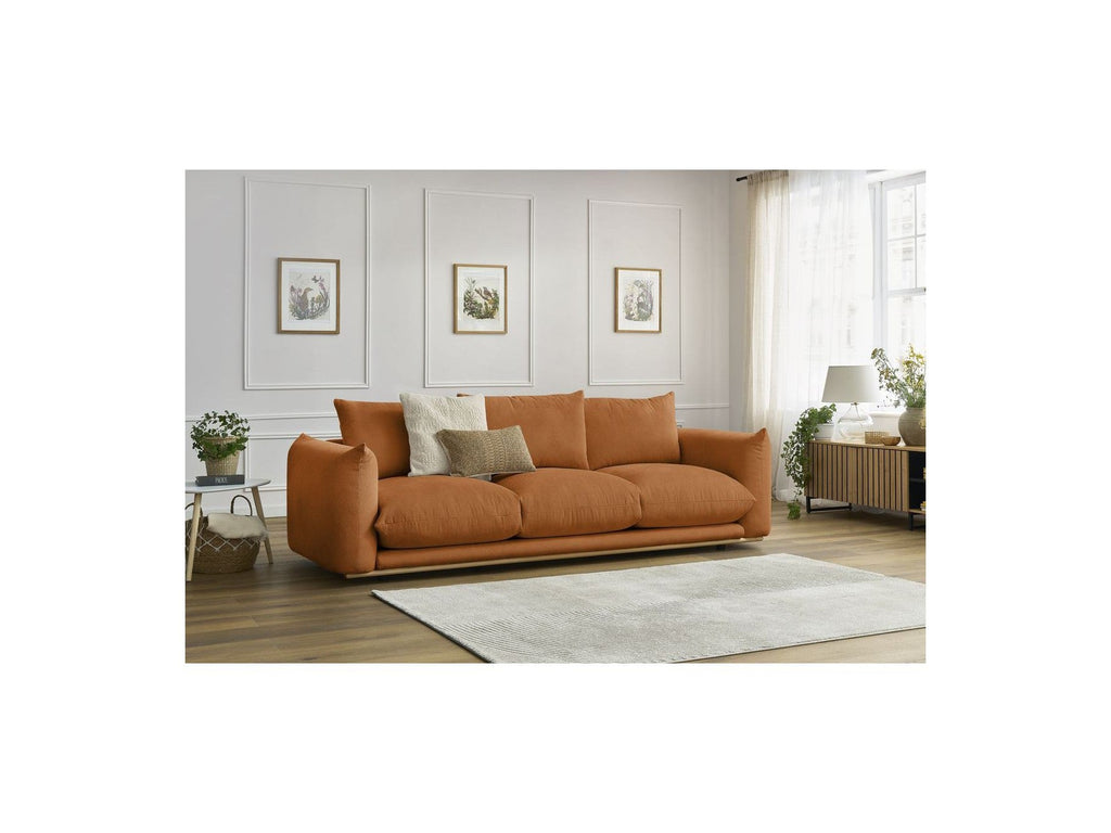 Ernest - Canapé Droit Fixe 3 Places - Tissu Lisse