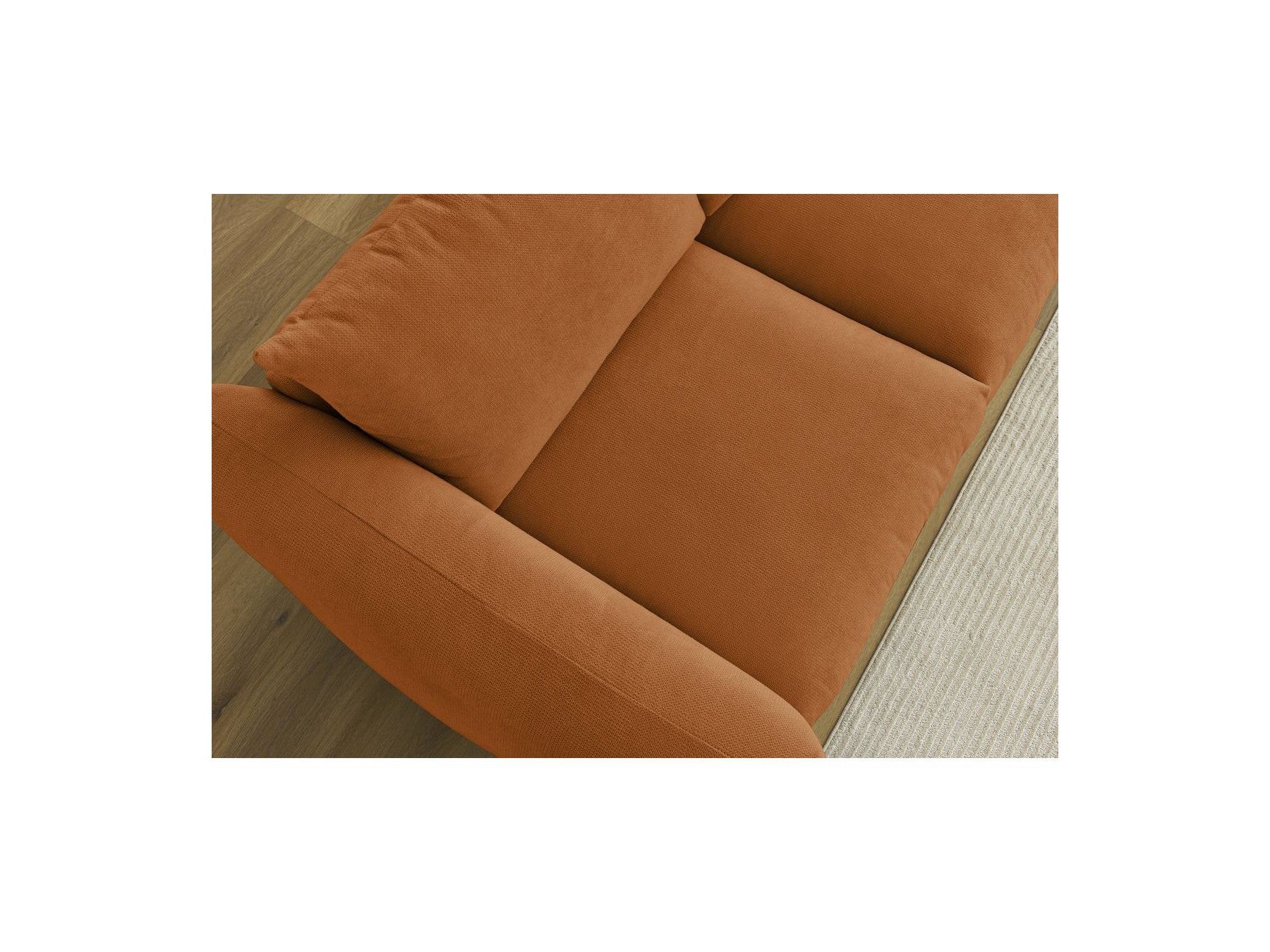 Ernest - Canapé Droit Fixe 3 Places - Tissu Lisse