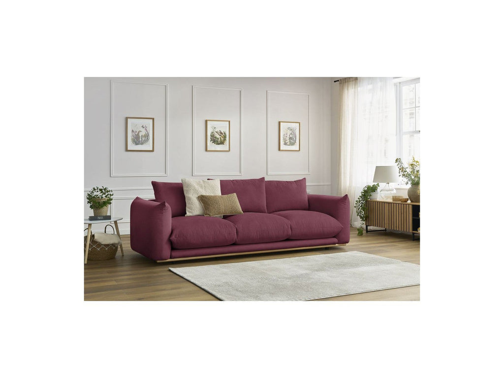 Ernest - Canapé Droit Fixe 3 Places - Tissu Lisse